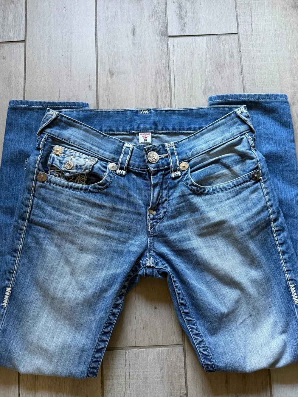 True Religion Men's Light Blue Slim Jeans